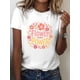 thumbnail image 1 of Casual Short-Sleeve Crew Neck T-Shirt with a Flower Power Design, Perfect for Spring And Summer, Women'S Apparel., 1 of 6