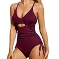 thumbnail image 2 of Sngxgn Women's Swimsuit Tummy Control V Neck Bathing Suits(,XXL), 2 of 6