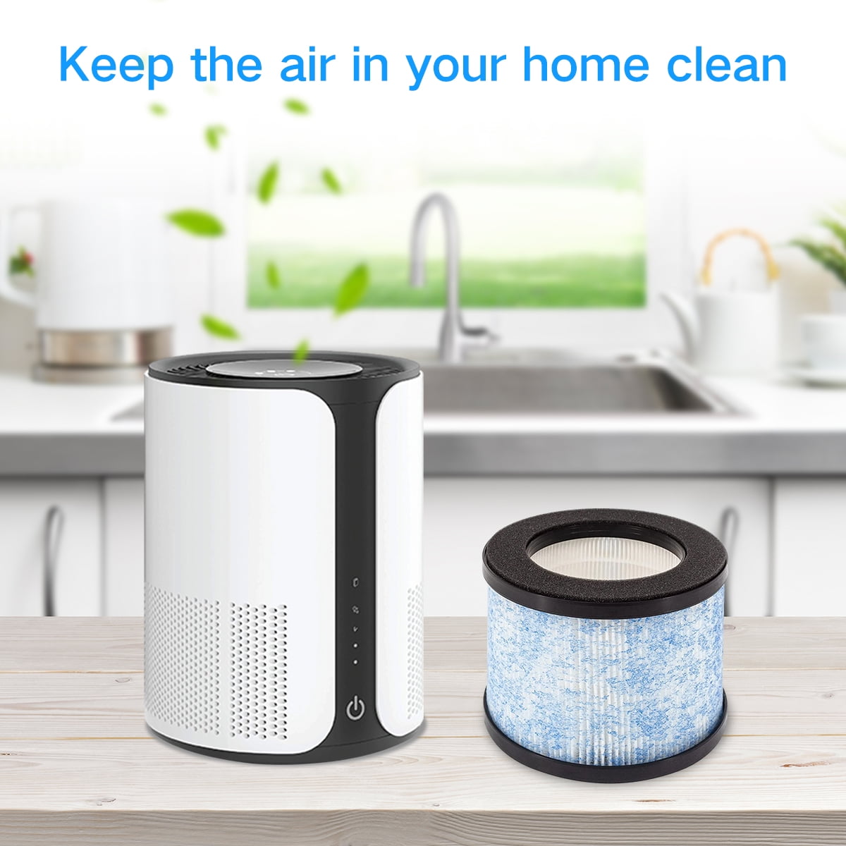 True HEPA Filter 2 Pack,Compatible with Miko Ibuki Air Purifier and Compatible with Miko Ibuki plus Air Purifier,Model C102,Removes 99.997 percent Smoke, Allergens