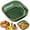 Green, variant on Plastic Snack Serving Bowl with Gold Rim, Decorative Dessert Nut Tray, Lightweight Serving Plate for Candy, Snacks, Fruit, Tabletop, Home Kitchen, Party Display(Style A)