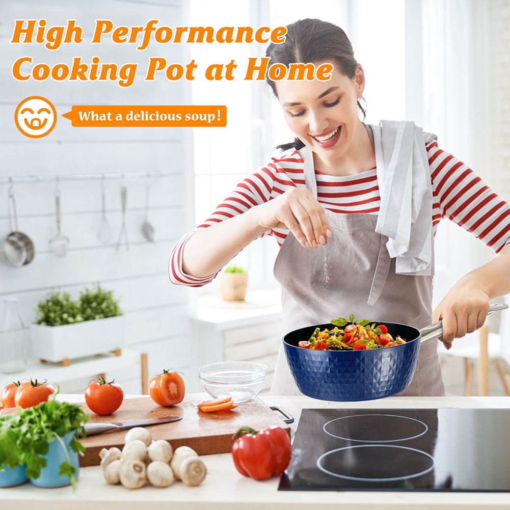 Private Jungle Induction Saucepan with Lid, 18cm/ 1.5L Milk Pan Non Stick Saucepan, Aluminum Ceramic Coating Cooking Pot - PFOA Free with Stainless Steel Handle, Suitable for All Hobs Types Private Jungle Induction Saucepan with Lid, 18cm/ 1.5L Milk Pan Non Stick Saucepan, Aluminum Ceramic Coating Cooking Pot - PFOA Free with Stainless Steel Handle, Suitable for All Hobs Types