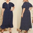 thumbnail image 1 of Gspmoly Robes d'Été pour Femmes 2025, Mode Femmes Été Décontracté Manches Courtes Imprimé Rétractation de la Taille Robe Ronde Robes de Mariage pour Femmes Économies d'Été Liquidation, 1 of 9