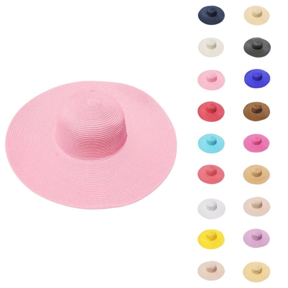 Foldable Wide Brim Sun Hats for Women – Summer Floppy Straw Hat UV Protection, Packable Beach Hat for Travel, Gardening, Outdoor Pool and Hiking