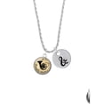 thumbnail image 2 of Delight Jewelry Silvertone Domed Music - French Horn Silvertone Script Initial Disc - & - Charm Necklace, 20"+3", 2 of 4
