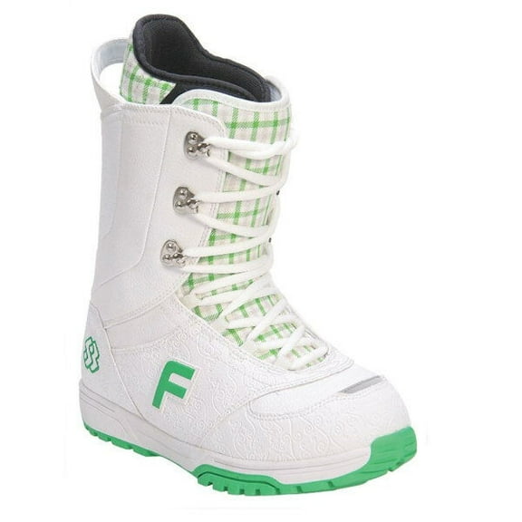 Forum Women's Destroyer Snowboard Boots White/ SB Pattern - 4