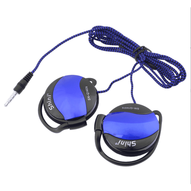 Amdohai LS-Q140P Casque de Sport 3,5 mm avec Crochet d'Oreille, Casque à Commande sur Fil, Oreillette Écouteur avec Micro pour