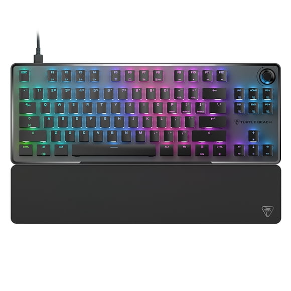 Turtle Beach Vulcan II TKL Pro Magnetic Mechanical RGB Gaming Keyboard - Analog Hall-Effect Switches, Adjustable Actuation, Rapid Trigger, Swappable Keycaps, Tenkeyless Design, Anti-Ghosting - Black