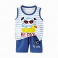 thumbnail image 4 of TOWED22 Baby Girl Sweet Clothing Sets 2 Piece Sleeveless Tank Tops and Shorts Adorable Casual Summer Outfits(Blue,6-12 M), 4 of 4