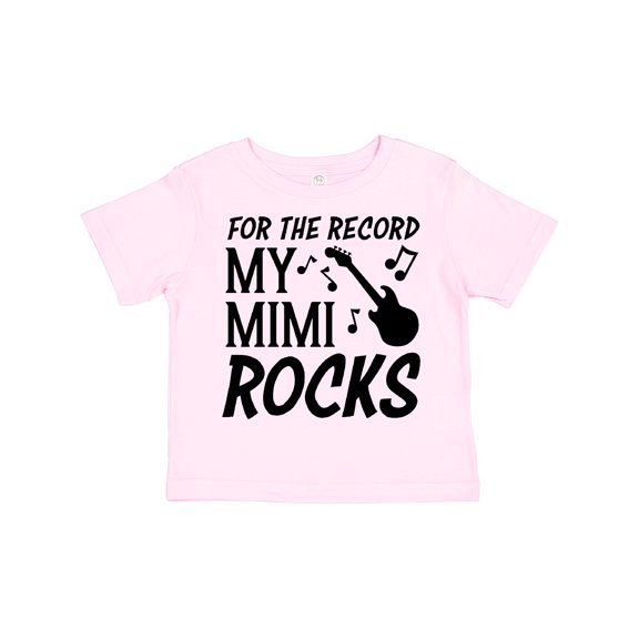 Inktastic For the Record My Mimi Rocks Boys or Girls Toddler T-Shirt