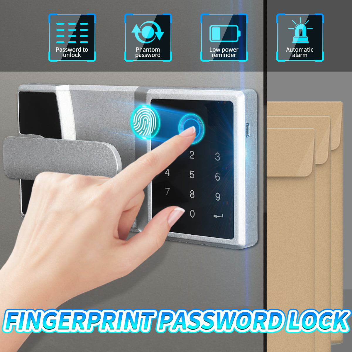 for Cabinet Door Home Drawer Smart Cabinet Door Locks Fingerprint Lock Fingerprint Cabinet Lock