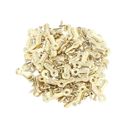 

200pcs Photo Frame Sunflower Photo Frame Back Plates Tablet Frame Locks for Decoration Brad Embellishment Buttons Diy Photo Album Frame Rotating Scrapbooking Locks with Screws (Golden)