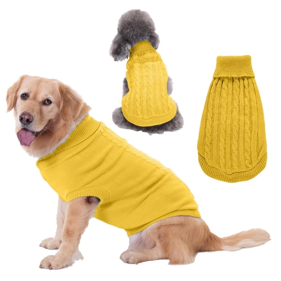 Coloody Pet Dog Solid color Sweater Autumn and Winter Dog Clothes
