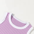 thumbnail image 4 of ATOGUTA Girls 2 Piece Outfit Sleeveless Crewneck Tank Tops and Shorts Cute Summer Short Sets Size 0-8, Purple, 4 of 7