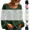 thumbnail image 2 of cocolona Womens Crew Neck Pullover Linen Tops Loose Casual Long Sleeve Shirts Solid Color Breathable Blouses, 2 of 7