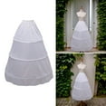 thumbnail image 2 of Yokua Women's Victorian Crinoline Hoop Bustle Cage Pannier White Petticoat Slip, 2 of 10