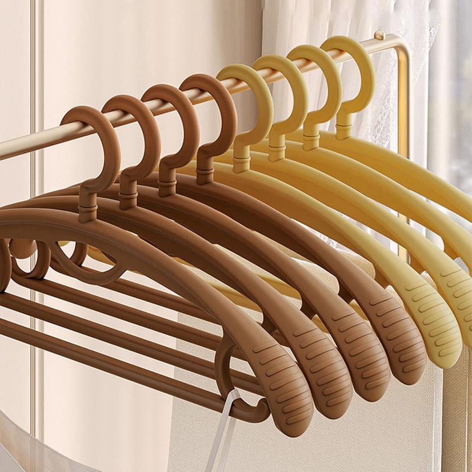 10pcs Plastic Hangers for Clothes Seamless Clothing Drying Rack Non-Slip Suit Coat Hanger Hanging for Jacket Shirt Close