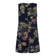 thumbnail image 5 of ZANZEA Women Summer V Neck Dungaree Jumpsuit Sleeveless Bohemian Floral Printed Shorts Playsuits Rompers, 5 of 5