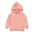 thumbnail image 2 of Caqnni Kids Soft Brushed Polar Fleece Jacket Hooded Sweatshirt Casual Sweater Jacket Athletic Pullover Hoodie for Little Girls Boys Winter Warm Pullover Sweatshirt for 18-24 Months, 2 of 7
