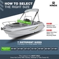 thumbnail image 2 of KNOX Bimini Top Boot Cover Replacement, Fits 3 Bow & 4 Bow Bimini Tops for Boats, 600D Marine Grade Canvas, Fadeproof, Waterproof Sun Shade Boat Canopy Storage, No Frame, 91"-96"W, Light Gray, 2 of 7