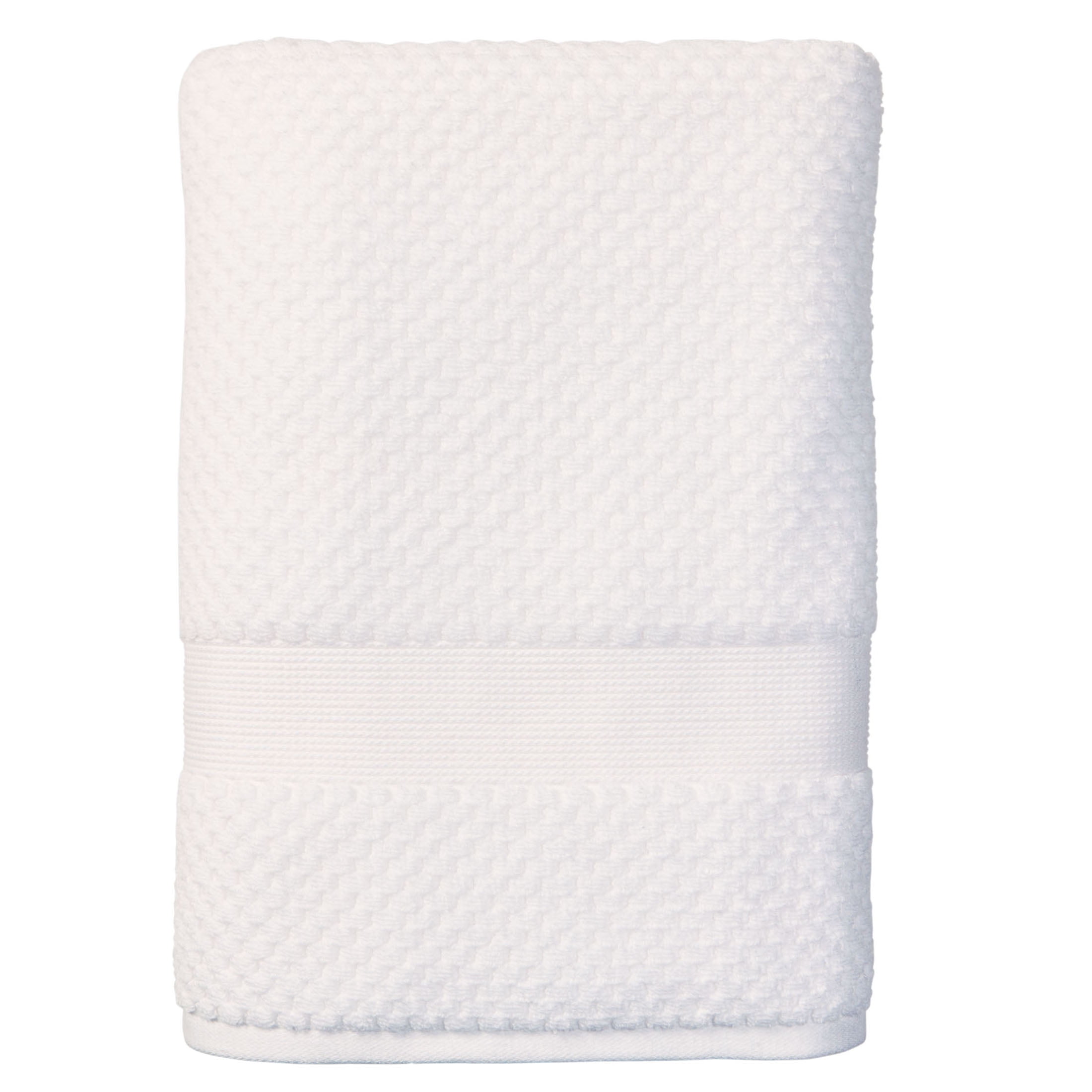 Better Homes & Gardens Signature Soft Cotton Popcorn Textured 6 Piece Bath Towel Set,Arctic White