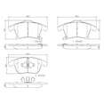 thumbnail image 4 of Brembo 13-20 Ford Fusion/19-20 Police Responder Hybrid Front Premium NAO Ceramic OE Equivalent Pad, 4 of 4