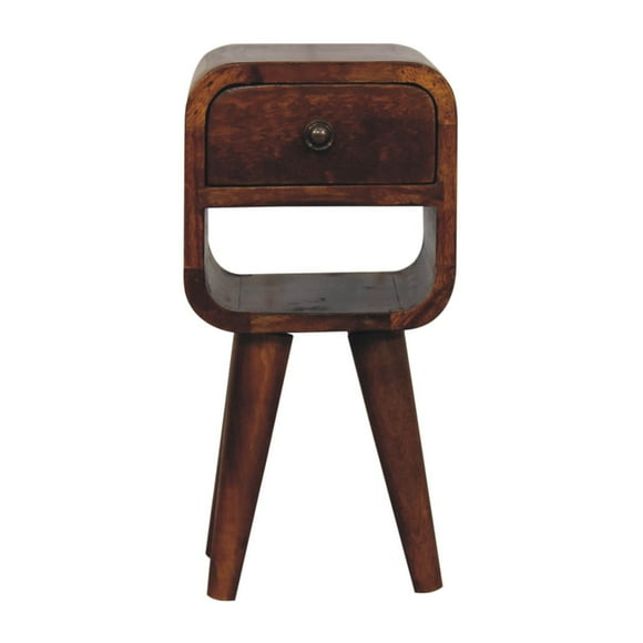 Artisan Furniture Solid Wood Extra Mini Chestnut Curve Lower Bedside