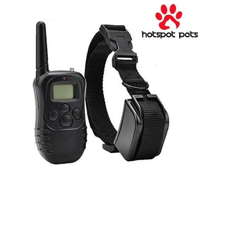 HotSpot Pets Wireless Rechargeable Dog Training Collar W/ 100 Level Tone, Vibration &