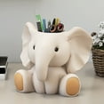 thumbnail image 4 of HEVIRGO Elephant Pen Holder Fading-resistant Resin Desk Organizer Multifunctional Office Decor Perfect Desk Accessories, 4 of 7