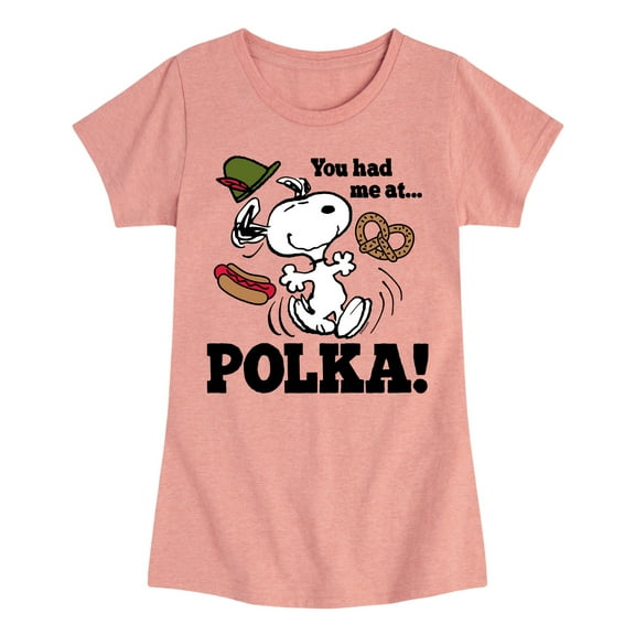 Peanuts - You Had Me At Polka - Toddler & Youth Girls Short Sleeve Graphic T-Shirt