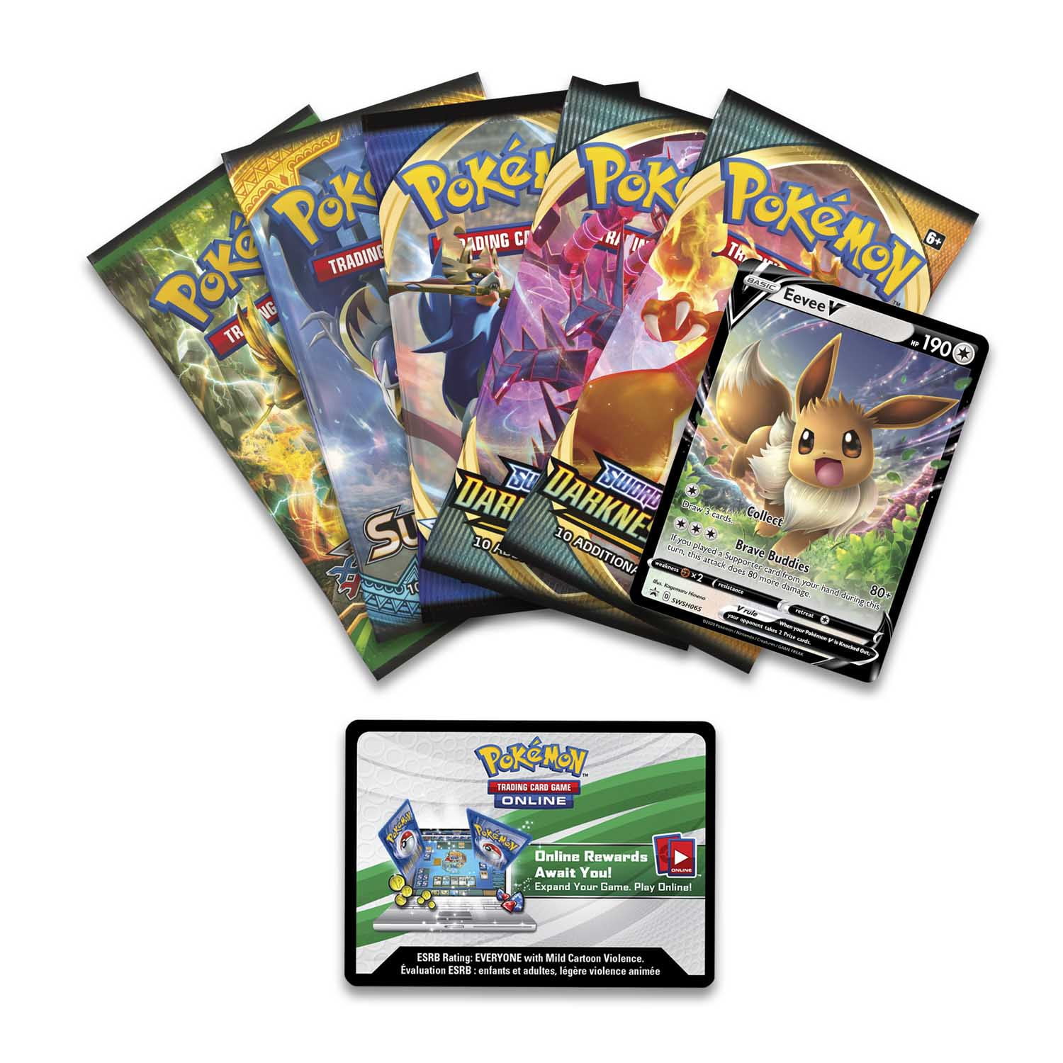 Pokemon V Powers Eevee V Tin Set [5 Booster Packs & Promo Card!] -  Walmart.com