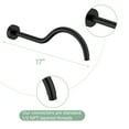 thumbnail image 4 of Logmey 17"Shower Arm 1-Pcs for Bathroom Shower Head Standard 1/2 "NPT Taper Thread, 4 of 4