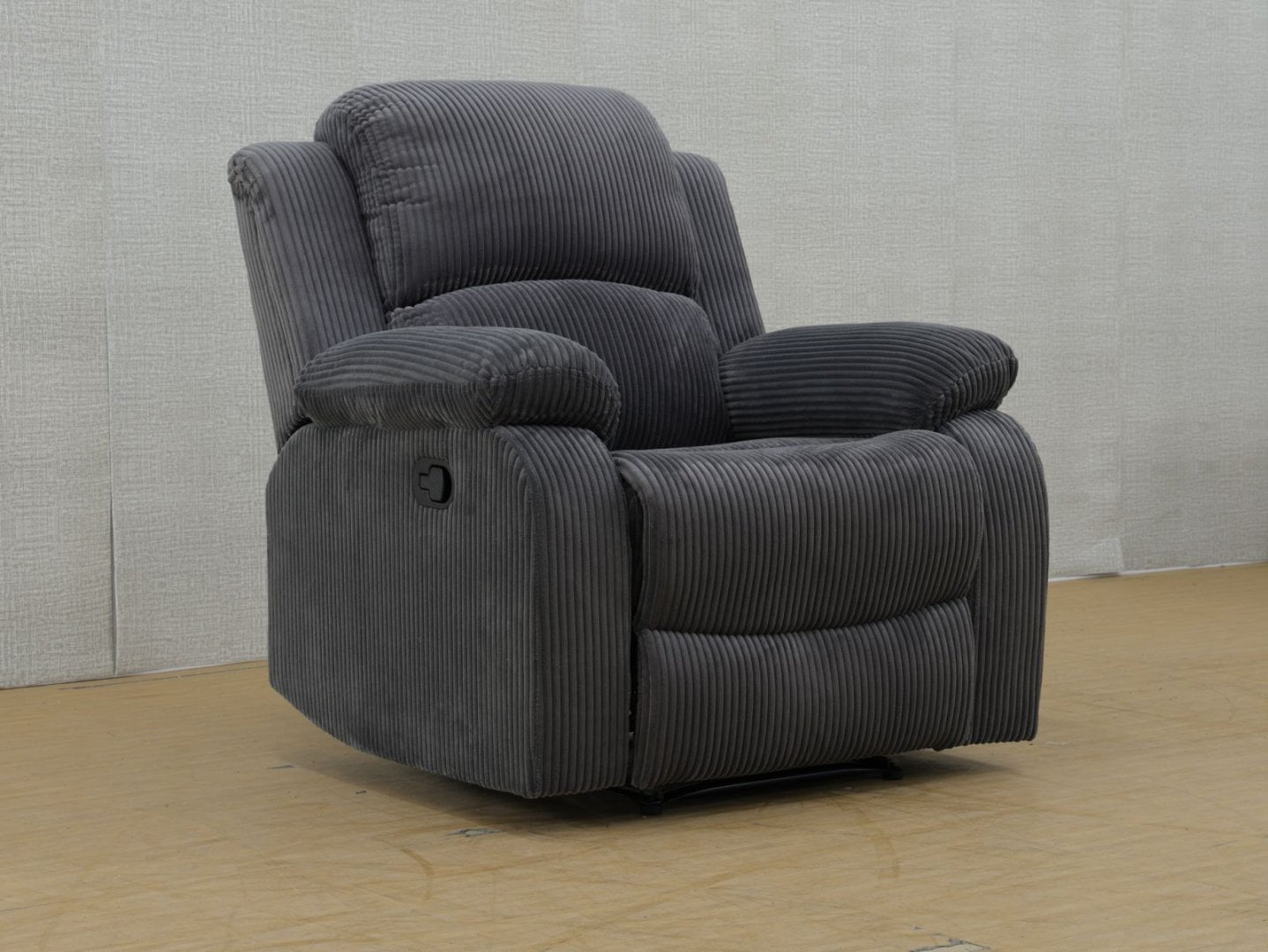 Dark Grey Corduroy 1-seat Living Room Recliner Chair