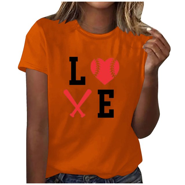 Blusa informal de manga corta con cuello redondo y estampado suelto de verano para mujer con estilo OAVQHLG3B Store lin121212