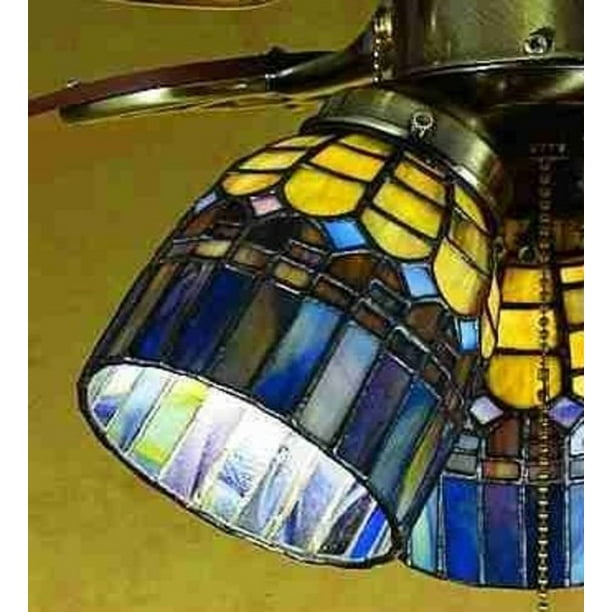 Meyda Tiffany 27466 Stained Glass / Tiffany Fan Light Kit Glassware