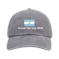thumbnail image 2 of LIZUOJUN Soccer Baseball Cap Breathable Cotton Blend Unisex Embroidered 2026 Hat for Outdoor Sports Running Daily Wear Fan Gifts,Grey, 2 of 4
