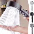 thumbnail image 4 of Portable Bathroom 8 Spray Mode ABS Detachable Handheld Shower Head Shower Sprinkler Water Saving Sprayer Shower Sprayer BLACK, 4 of 8