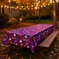 thumbnail image 6 of Sulaicai Halloween Disposable Plastic Tablecloth, 54" x 108" Pumpkin Ghost Skull Pattern Rectangular Table Cover, Waterproof Table Cloth for Holiday Party Decorations, 6 of 9