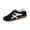 Black, variant on Women's Retro Two-Tone Low-Top Lace-Up Sneakers, Slip-On Suede Non-Slip Fashionable Casual Walking Shoes