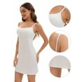 thumbnail image 3 of Unique Bargains Spaghetti Strap Cami Full Slips Under Dress M White, 3 of 6