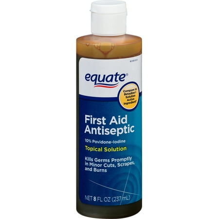 Equate Povidone-Iodine Solution, 10% Topical Microbicide Antiseptic, 8 fl oz