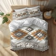 thumbnail image 2 of Vintage Southwest Duvet Cover Set Queen Size Orange Boho Geometric Tribal Style Soft Lightweight Comforter Covers 4 Piece Bedding Set with 1 Duvet Cover 1 Bed Sheet & 2 Pillow Shams, 2 of 8