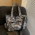 thumbnail image 6 of Women Shoulder Bag Large Capacity Handbag PU Leather Crossbody Bag Commuting Bag Zebras Print Messengers Bag Dating Bag, 6 of 9