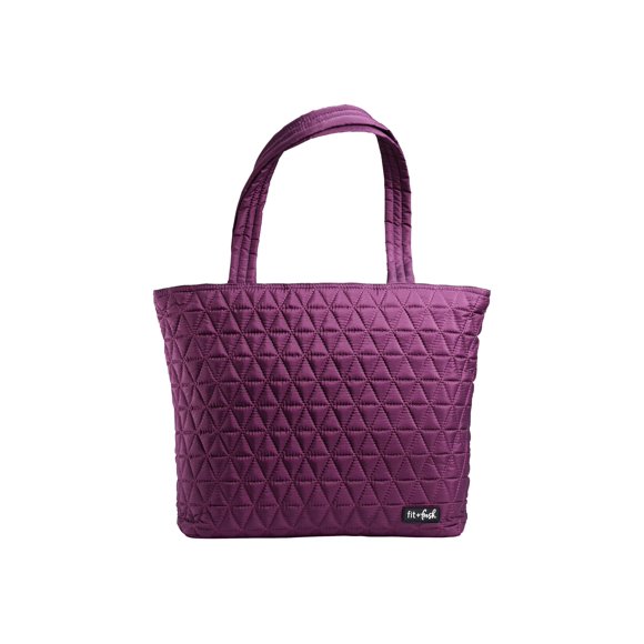Medport 7447FFP2562 Fit & Fresh Metro Quilted Tote with Lunch Compartment - Plum