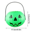 thumbnail image 3 of PEIBang Halloween Pumpkin Bucket 1Pc Small Plastic Candy Pail For Trick Or Treat,7.87x4.72x6.89 Inches,Green Pumpkin Basket For Halloween Party Decorations, 3 of 6