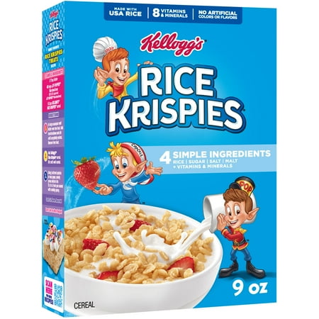 Kellogg's Rice Krispies Breakfast Cereal, 8 Vitamins and Minerals, 9 oz
