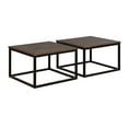 thumbnail image 3 of Bolton Furniture Arcadia Acacia Wood 54" Coffee Table with Nesting Tables, Antiqued Mocha, 3 of 17
