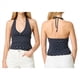 thumbnail image 3 of Tops Halter para Mujer, de Verano, con Escote en V Profundo, Sin Mangas, Color Negro, para Salir, Ropa Y2K Negro M, 3 of 9