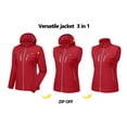 thumbnail image 5 of Little Donkey Andy Women's Lightweight Softshell Jacket with Detachable Sleeves and Hood, Windbreaker for Hiking Golf Red X-Small, 5 of 7