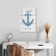 thumbnail image 2 of Elephant Stock Anchor Quote Wall Art - Vertical Multi Panel Canvas - Living Room Wall Decor - Nautical Multi Panel - Beige And Blue Decor - 14" x 23", 2 of 4
