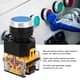 thumbnail image 5 of Interruptor pulsador Con autobloqueo sin luz Azul Bling Bling 5 piezas 22 mm 37 V-440 V, 5 of 7
